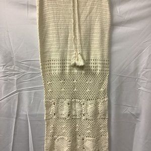 Spell & The Gypsy Collective Women Cream Let The Sunshine In Crochet Skirt Sz M